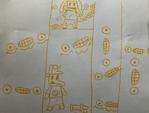 Recreation of graffiti on walls 