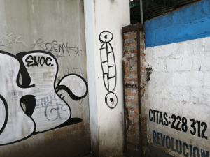 Photio if graffiti similar to drawings. Seen everywhere.