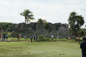 Photo: Part of Tulum ruins from a distance