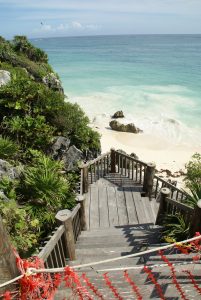 Photo: View to the beach from the Tulum ruins