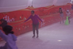 Photo: Lucia making her way around the rink.
