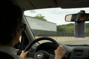 Photo: Lucia driving