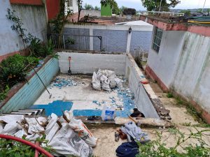 Photo: Pool in preparation for building of playground