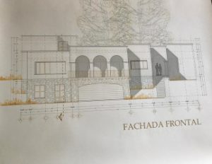 Photo of drawing of our "Dream House"